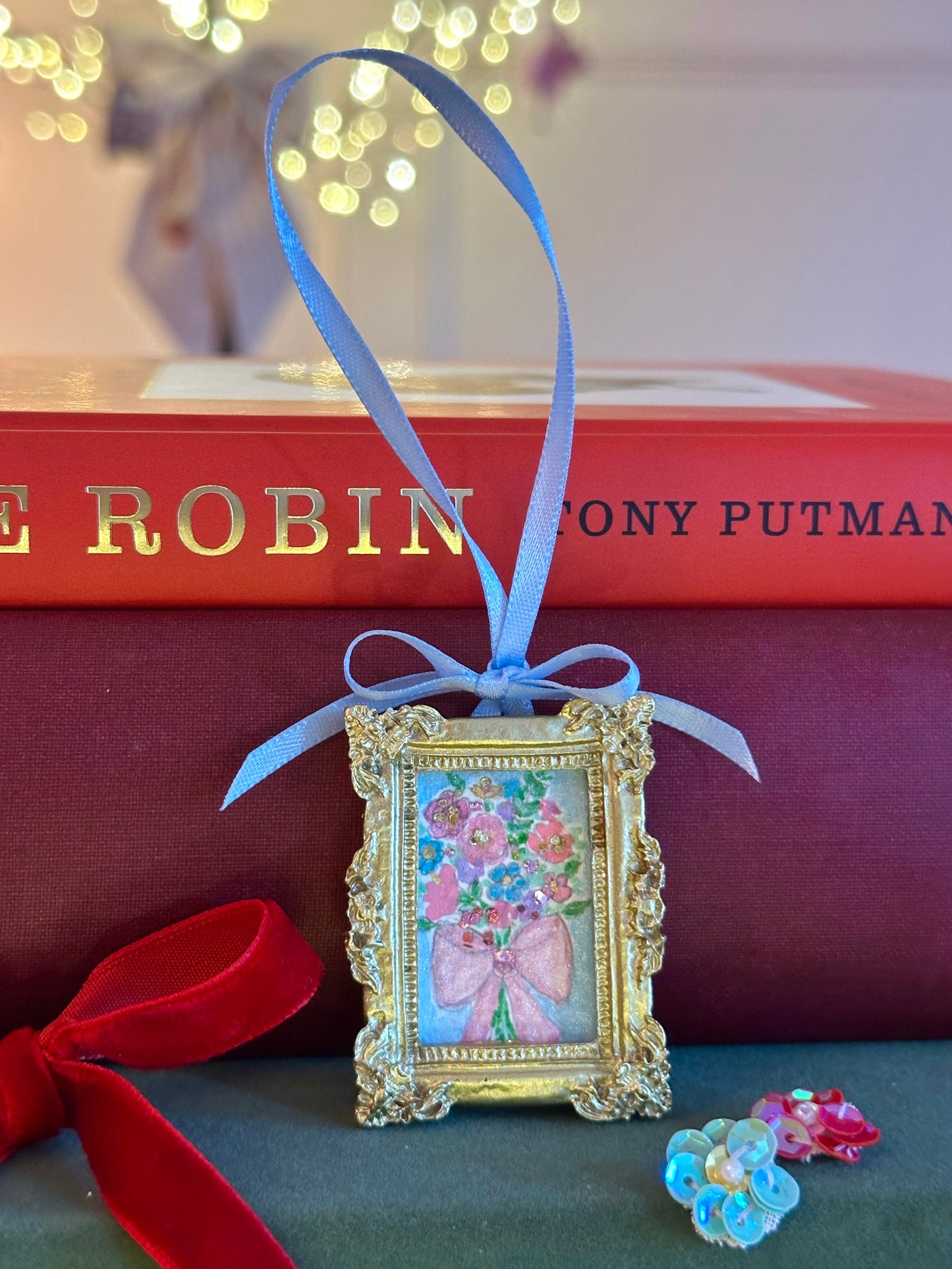 Mini watercolour with glitter (hanging)