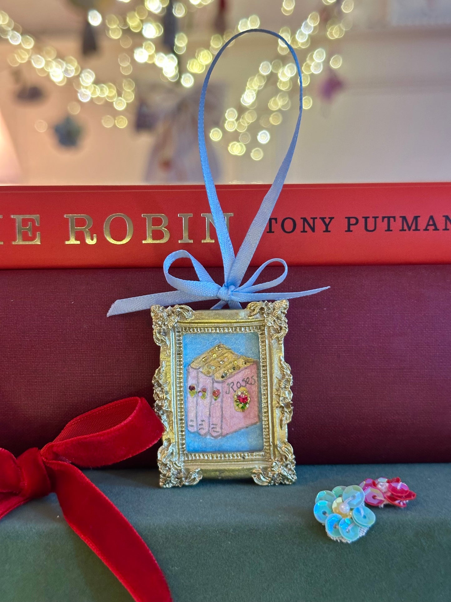 Mini watercolour with glitter (hanging)