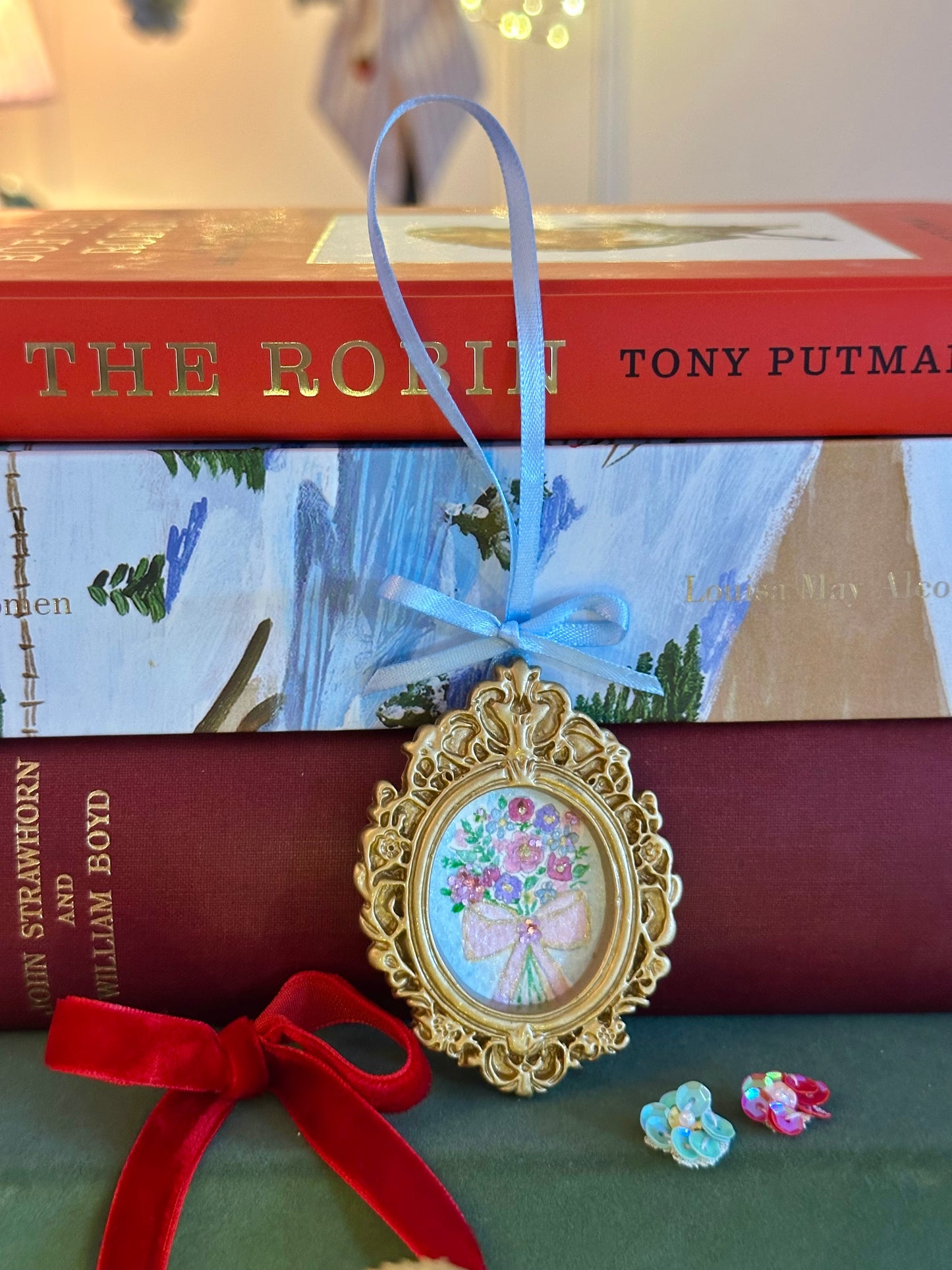 Mini watercolour with glitter (hanging)