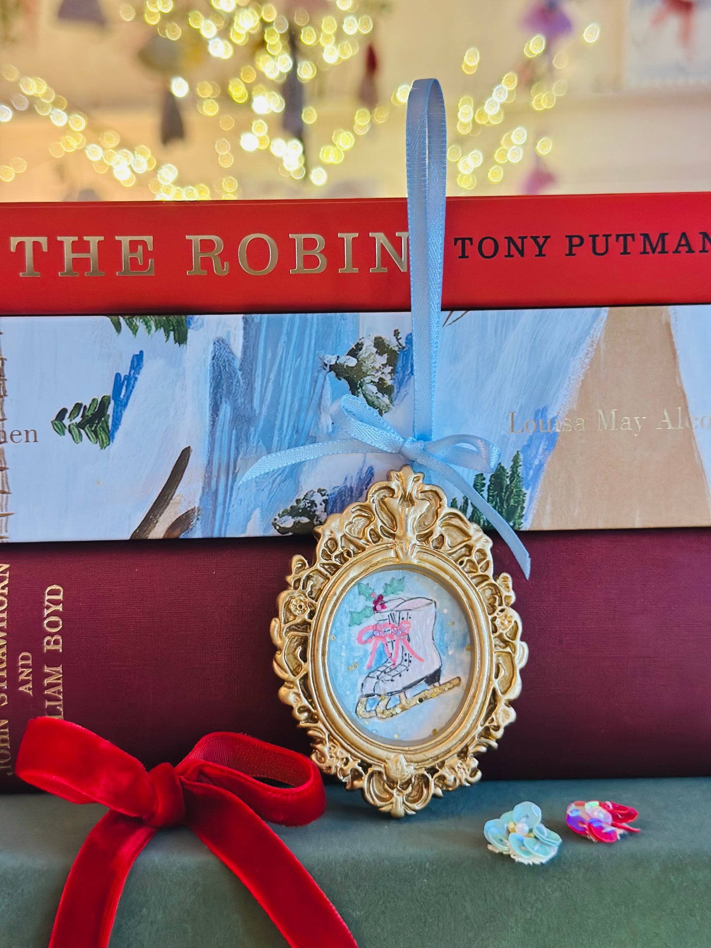 Mini watercolour with glitter (hanging)