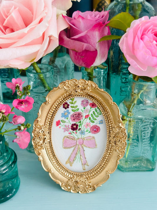 Lustre watercolour with glitter (standing frame)
