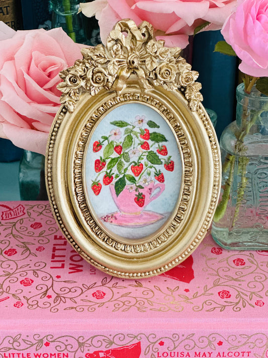 Lustre watercolour with glitter (standing frame)