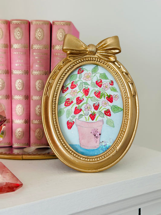 Lustre watercolour with glitter  (standing frame)