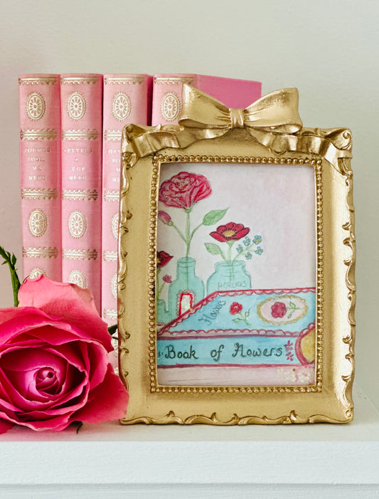 Lustre watercolour with glitter  (standing frame)