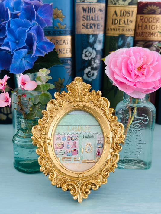 Lustre watercolour with glitter (standing frame)