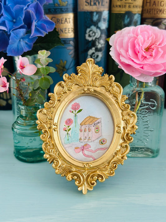 Lustre watercolour with glitter (standing frame)